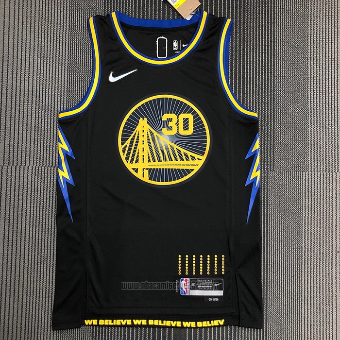 Camiseta Golden State Warriors Stephen Curry 2974th 3 Points Negro